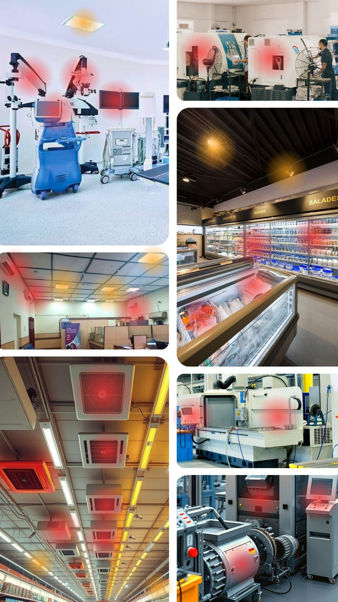 Modern smart office building with digital IoT connections overlay